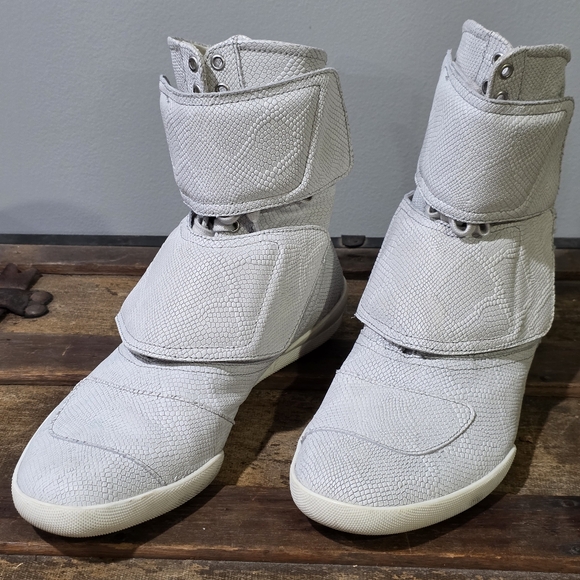 Creative Recreation Gizzo Camaleonte High-Top Leather Sneakers w/Velcro Strap 42 - Picture 4 of 12